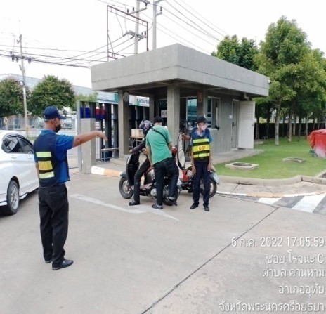 การตรวจแถวและเตรียมความพร้อมพนักงานบริการ